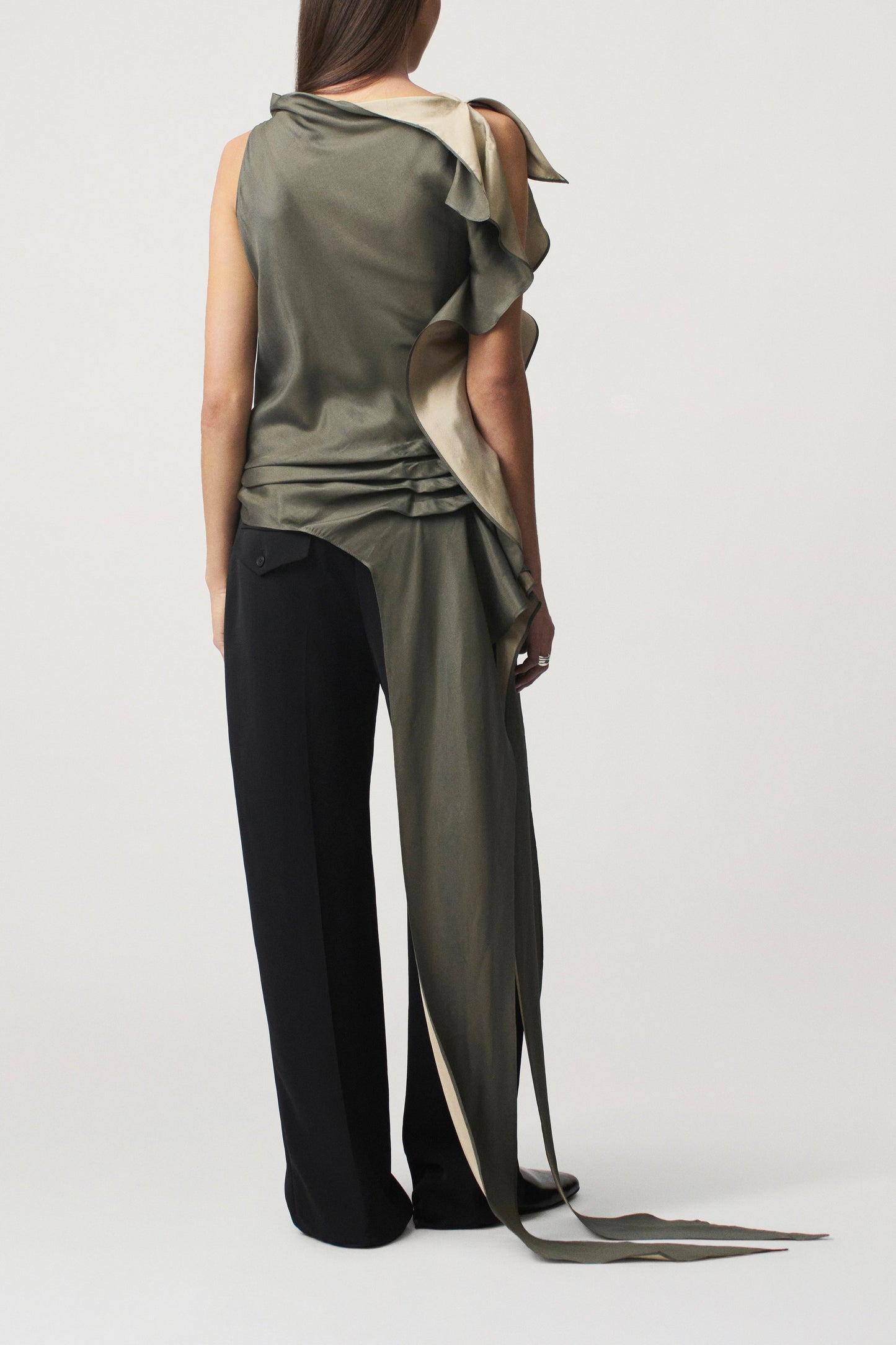 Elif Blouse in Two Tone Silk Viscose