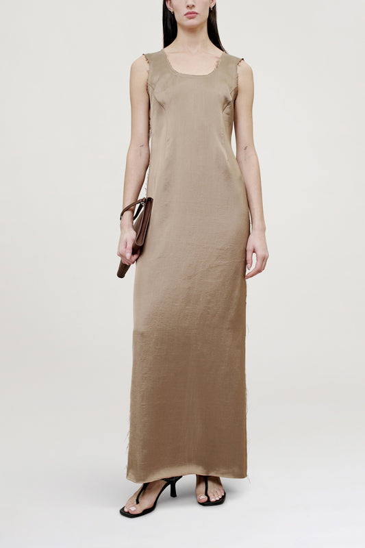 Isadora Sleeveless Gown in Summer Silk Wool