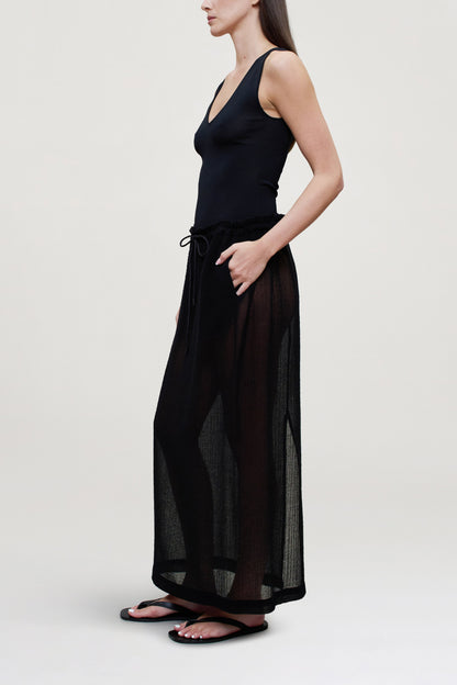 Portia V-Neck Bodysuit in Compact Viscose