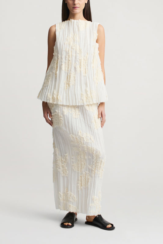 Esse Midi Skirt in Eyelash Plissé