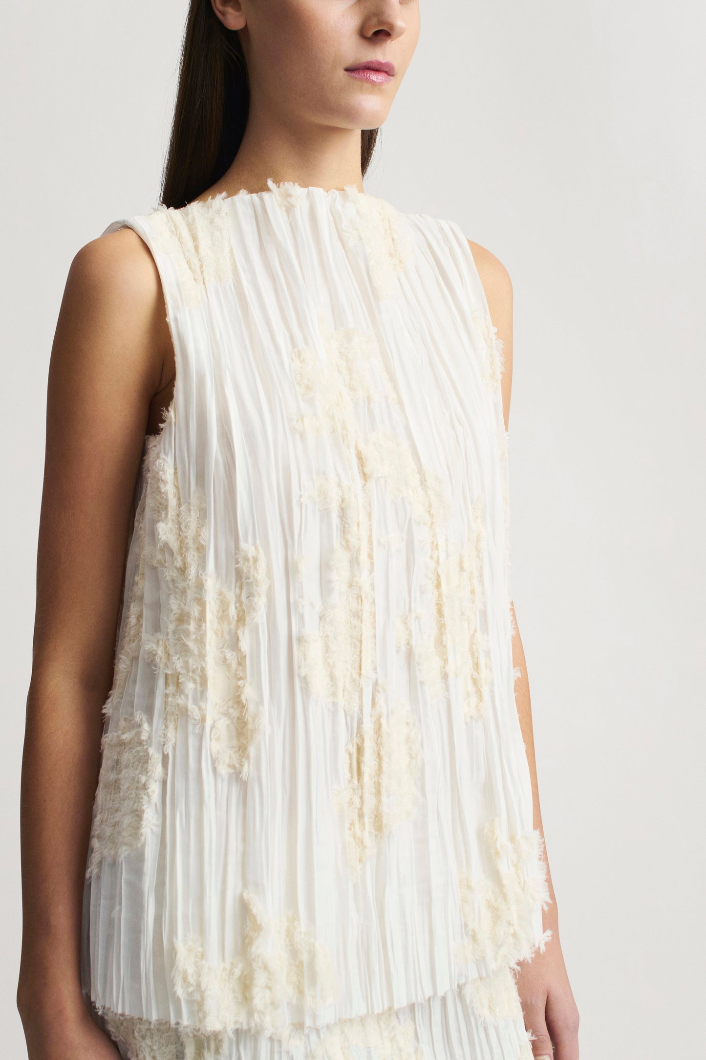 Daria Blouse in Eyelash Plissé