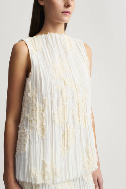 Daria Blouse in Eyelash Plissé