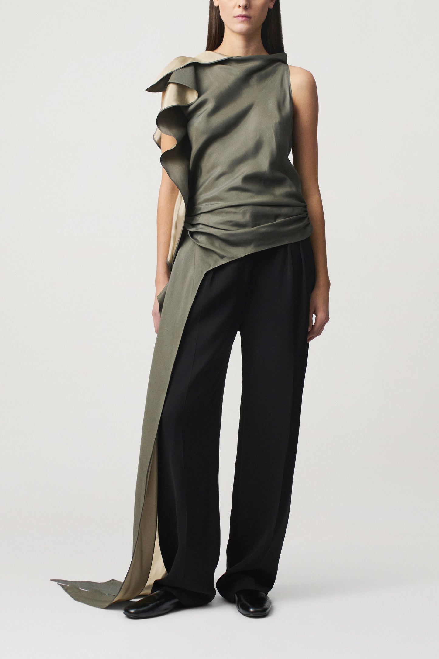 Elif Blouse in Two Tone Silk Viscose