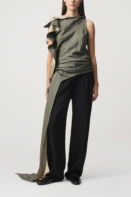 Elif Blouse in Two Tone Silk Viscose