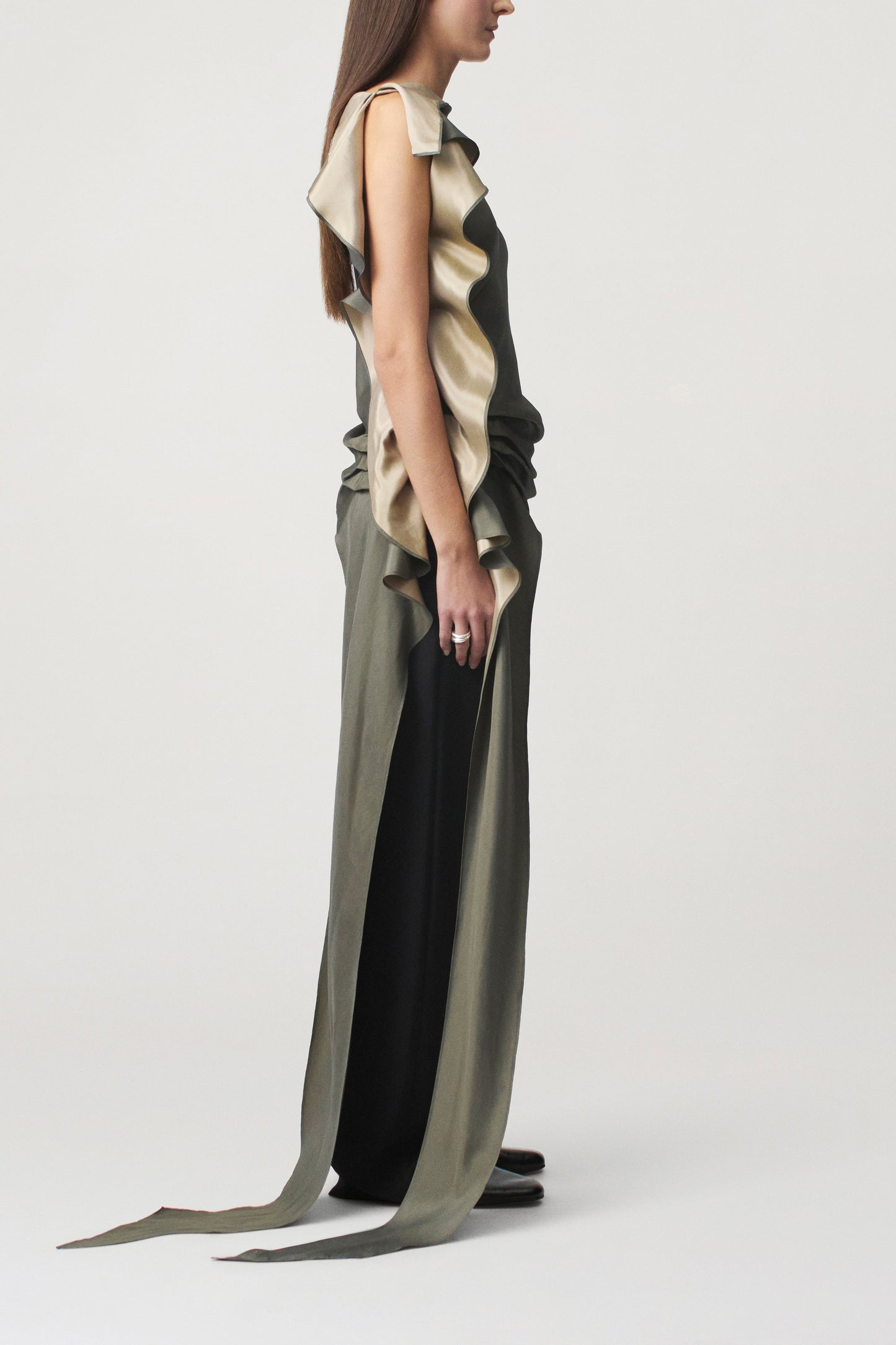 Elif Blouse in Two Tone Silk Viscose