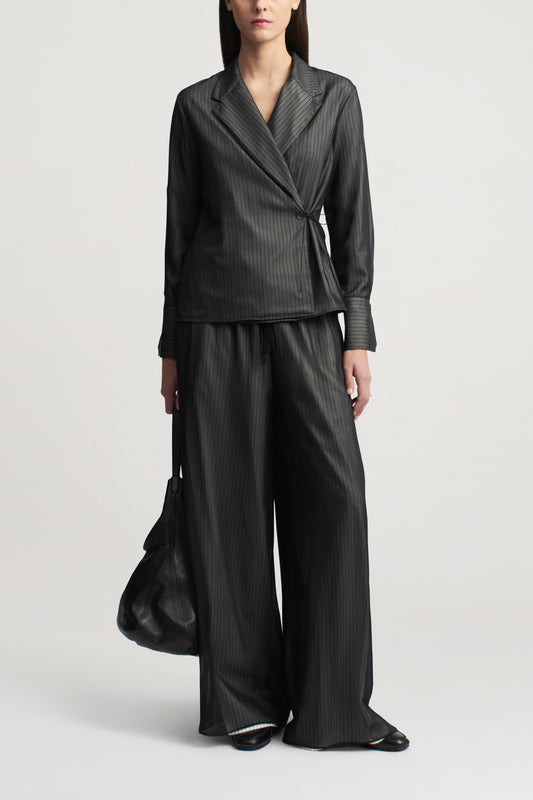 Jennie Evening Blouse in Trapped Poplin