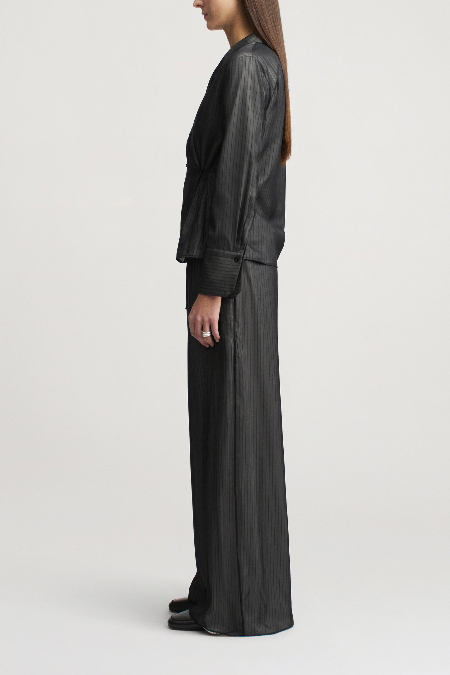 Jennie Evening Blouse in Trapped Poplin
