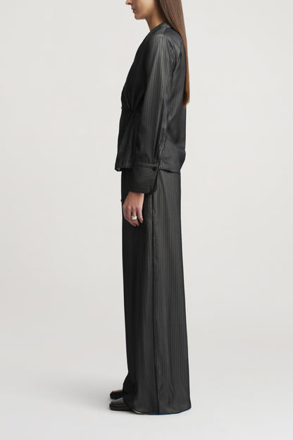 Jennie Evening Blouse in Trapped Poplin