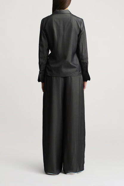 Jennie Evening Blouse in Trapped Poplin