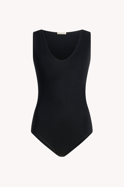 Portia V-Neck Bodysuit in Compact Viscose