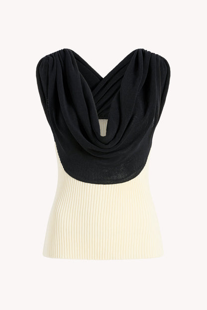 Meeka Cowl Neck Tank in Cotton Nylon