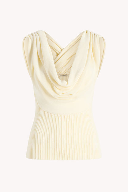 Meeka Cowl Neck Tank in Cotton Nylon