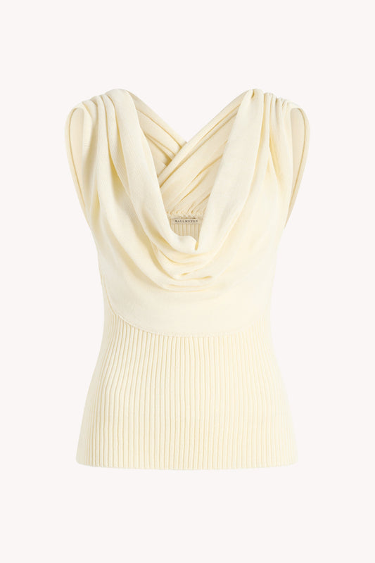 Meeka Cowl Neck Tank in Cotton Nylon