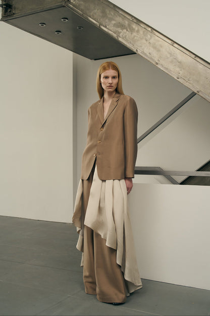 Bustle Skirt in Two Tone Viscose