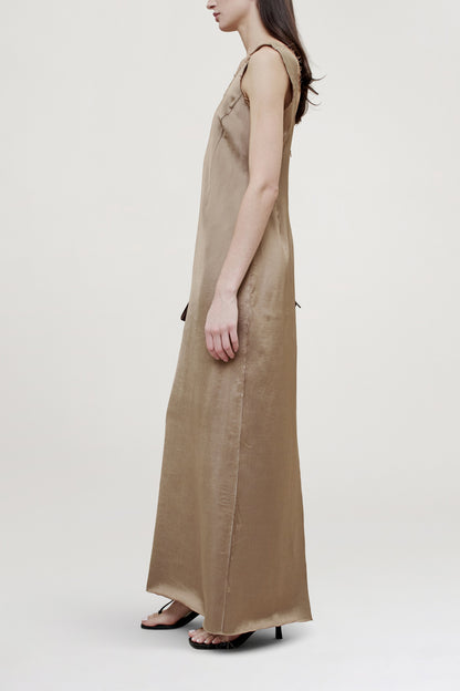 Isadora Sleeveless Gown in Summer Silk Wool