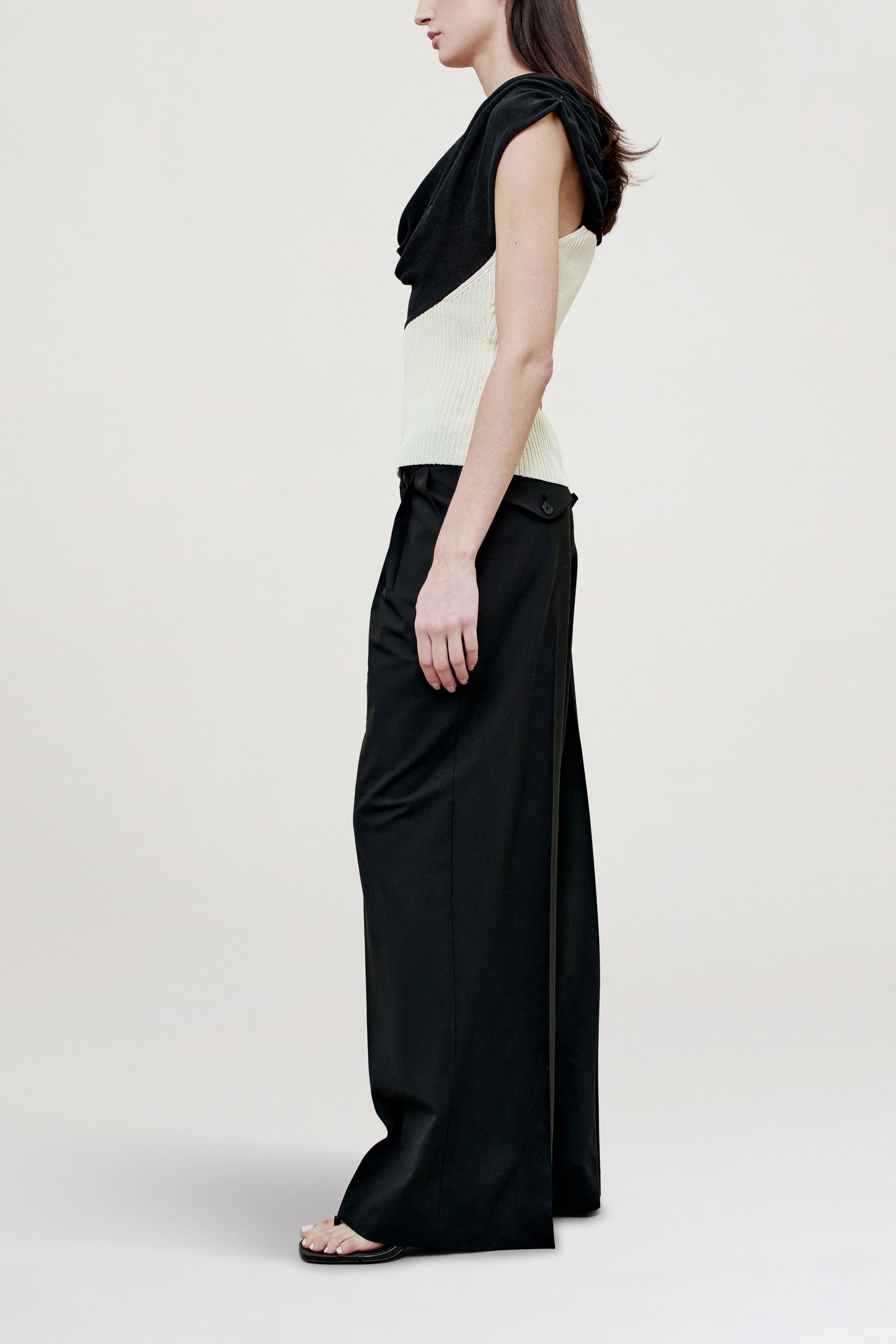 Meeka Cowl Neck Tank in Cotton Nylon