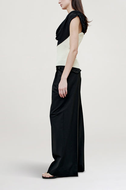 Meeka Cowl Neck Tank in Cotton Nylon