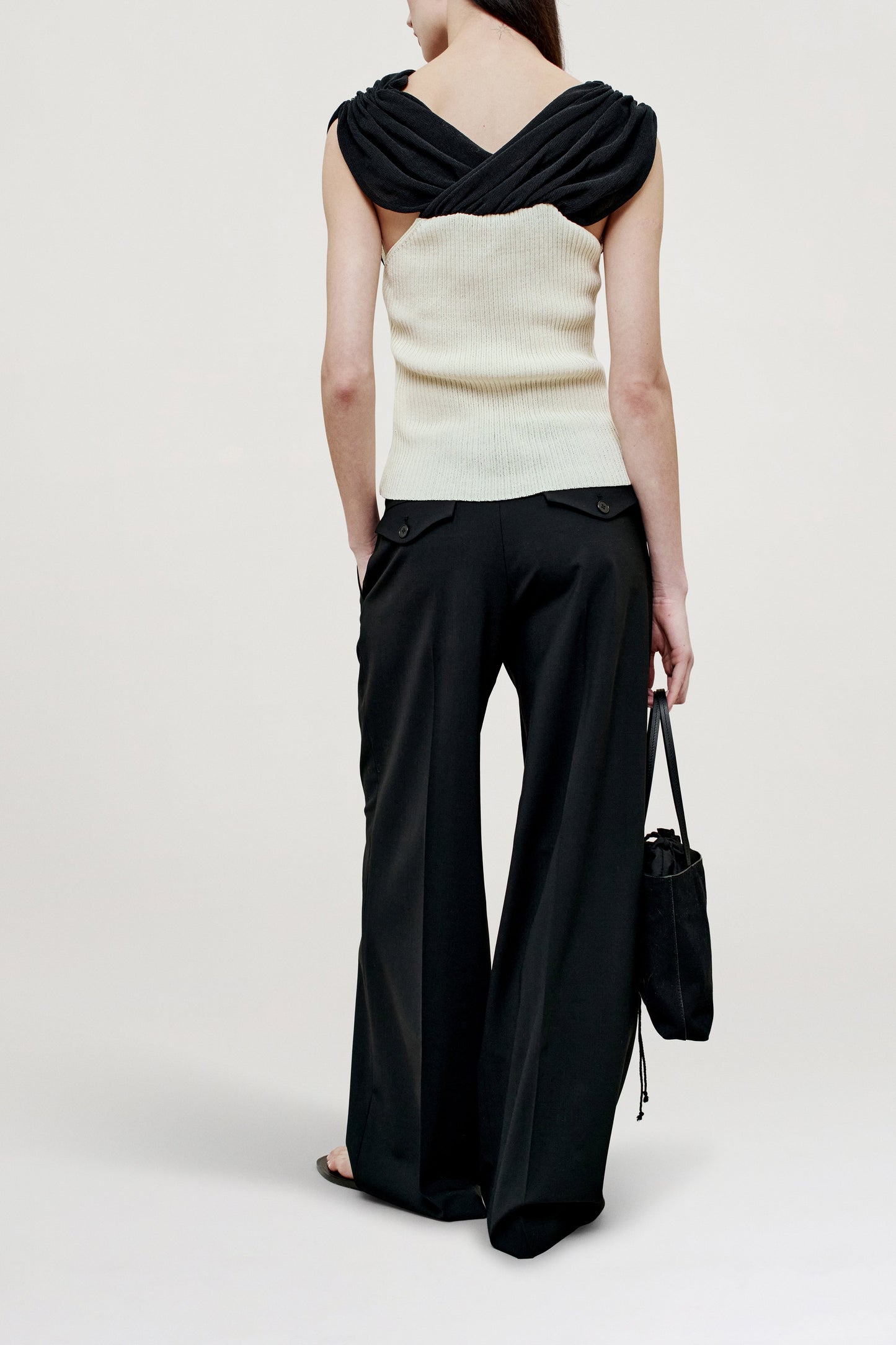 Meeka Cowl Neck Tank in Cotton Nylon