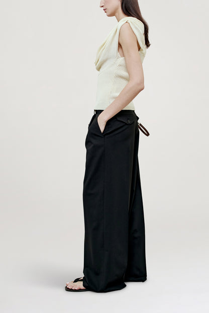 Meeka Cowl Neck Tank in Cotton Nylon