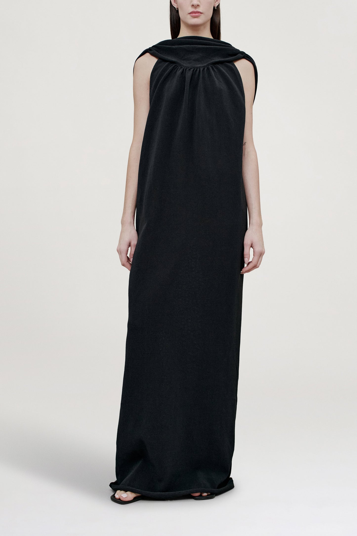 Priya Cowl Neck Gown in Cotton Nylon