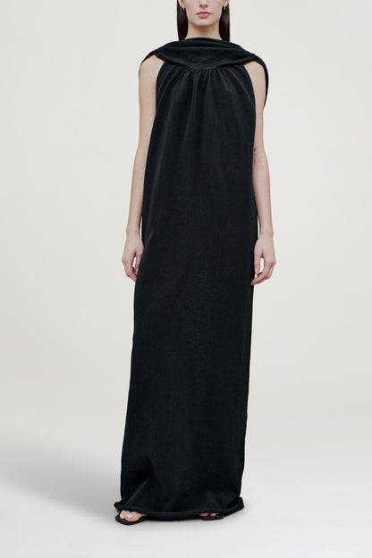 Priya Cowl Neck Gown in Cotton Nylon